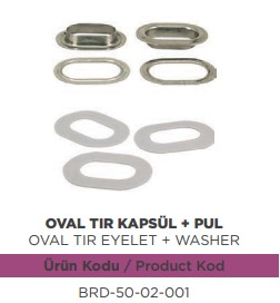 BRANDA KAPSULU GALVENIZ OVAL + PUL + CONTA